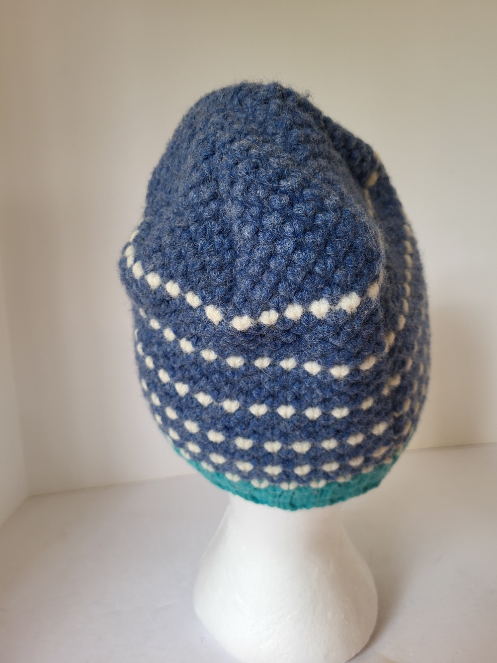 Vintage Patagonia Womens Beatrice Tobago Blue 100% Wool Beanie - Picture 4 of 9
